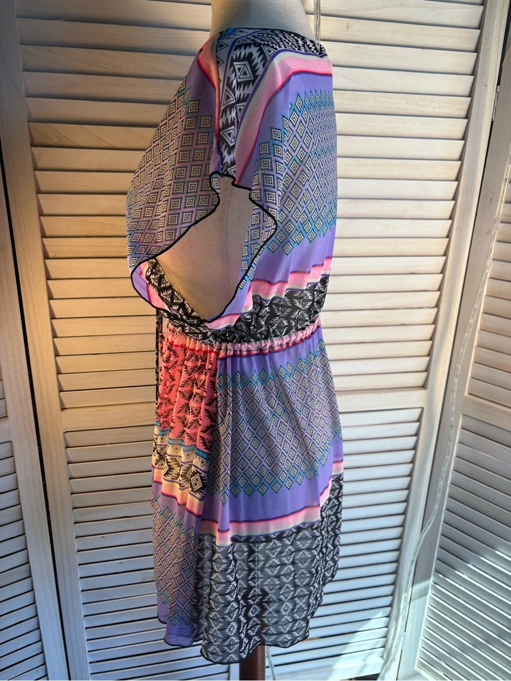 OP Purple Pink Patterned Swim Coverup
